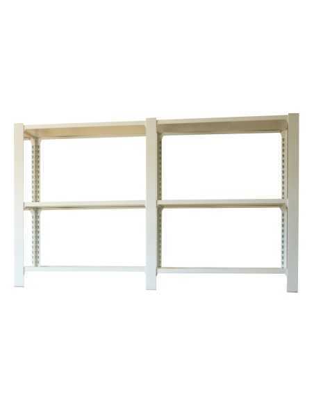 Estantería SIMONRACK Pack officlick 3/300 wood i+a blanco/blanco | Estantería metálica SimonRack para cargas de 300 kg