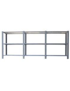 Estantería SIMONRACK Pack officlick 3/300 wood i+a+a gris/blanco | Estantería metálica SimonRack para cargas de 300 kg