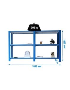 Estantería SIMONRACK Pack officlick 3/400 metal i+a azul/blanco | Estantería metálica SimonRack para cargas de 300 kg