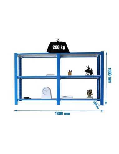 Estantería SIMONRACK Pack officlick 3/400 metal i+a azul/blanco | Estantería metálica SimonRack para cargas de 300 kg