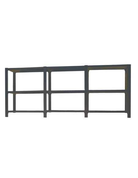 Estantería OFFICLICK 3/400 metal i+a+a antracita/antraci
