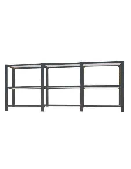 Estantería OFFICLICK 3/400 metal i+a+a antracita/blanco