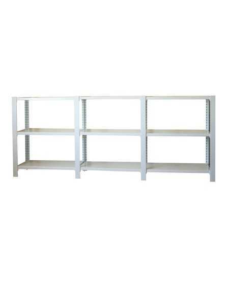 Estantería SIMONRACK Pack officlick 3/400 metal i+a+a blanco/blanco | Estantería metálica SimonRack para cargas de 300 kg