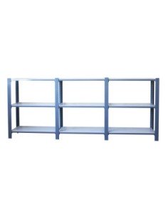 Estantería SIMONRACK Pack officlick 3/400 metal i+a+a oscuro/blanco | Estantería metálica SimonRack para cargas de 300 kg