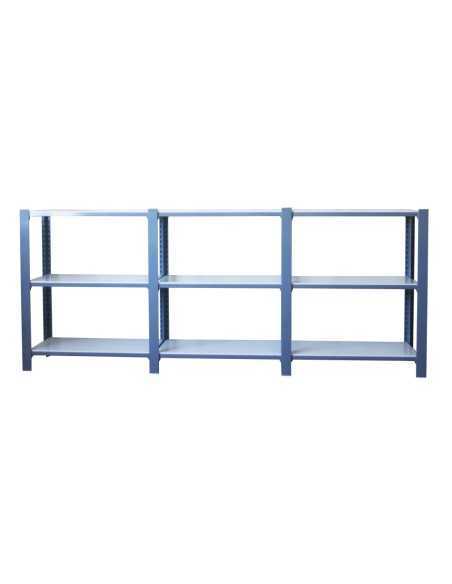 Estantería SIMONRACK Pack officlick 3/400 metal i+a+a oscuro/blanco | Estantería metálica SimonRack para cargas de 300 kg