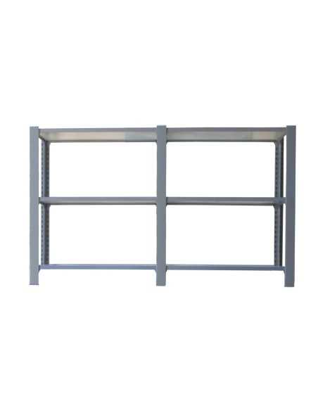 Estantería SIMONRACK Pack officlick 3/400 wood i+a gris/blanco | Estantería metálica SimonRack para cargas de 300 kg