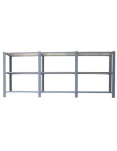Estantería SIMONRACK Pack officlick 3/400 wood i+a+a gris/blanco | Estantería metálica SimonRack para cargas de 300 kg