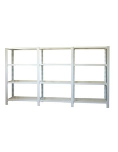 Estantería SIMONRACK Pack officlick 4/300 metal i+a+a blanco/blanco | Estantería metálica SimonRack para cargas de 300 kg