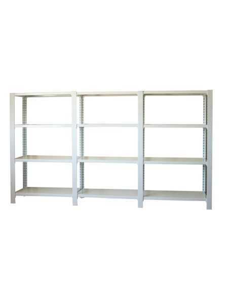 Estantería SIMONRACK Pack officlick 4/300 metal i+a+a blanco/blanco | Estantería metálica SimonRack para cargas de 300 kg