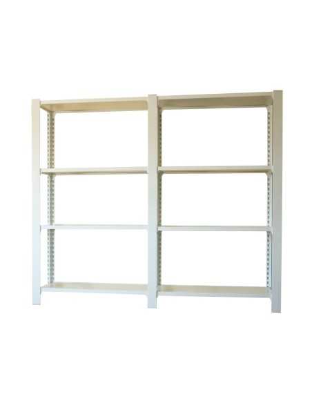 Estantería SIMONRACK Pack officlick 4/300 wood i+a blanco/blanco | Estantería metálica SimonRack para cargas de 300 kg
