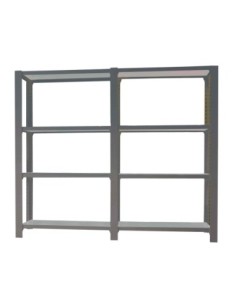 Estantería OFFICLICK 4/400 metal i+a antracita/blanco
