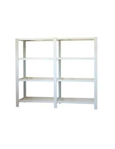Estantería SIMONRACK Pack officlick 4/400 metal i+a blanco/blanco | Estantería metálica SimonRack para cargas de 300 kg