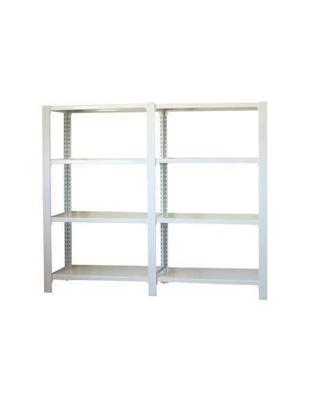 Estantería SIMONRACK Pack officlick 4/400 metal i+a blanco/blanco | Estantería metálica SimonRack para cargas de 300 kg