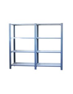 Estantería SIMONRACK Pack officlick 4/400 metal i+a oscuro/blanco | Estantería metálica SimonRack para cargas de 300 kg