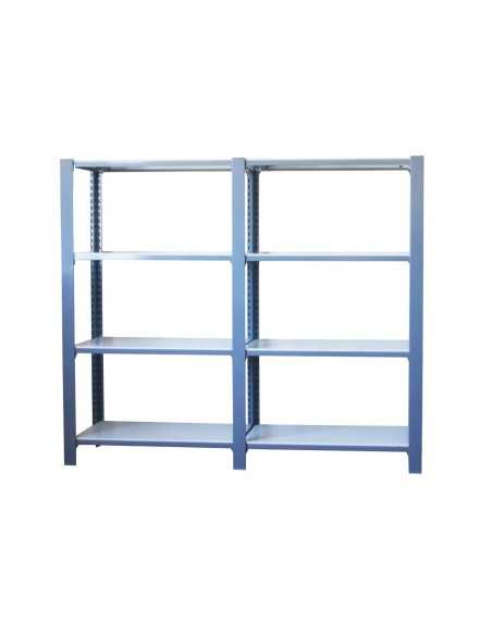 Estantería SIMONRACK Pack officlick 4/400 metal i+a oscuro/blanco | Estantería metálica SimonRack para cargas de 300 kg