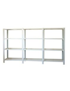 Estantería SIMONRACK Pack officlick 4/400 metal i+a+a blanco/blanco | Estantería metálica SimonRack para cargas de 300 kg