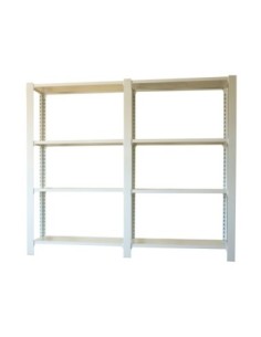 Estantería SIMONRACK Pack officlick 4/400 wood i+a blanco/blanco | Estantería metálica SimonRack para cargas de 300 kg