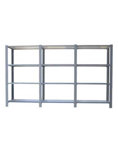 Estantería SIMONRACK Pack officlick 4/400 wood i+a+a gris/blanco | Estantería metálica SimonRack para cargas de 300 kg
