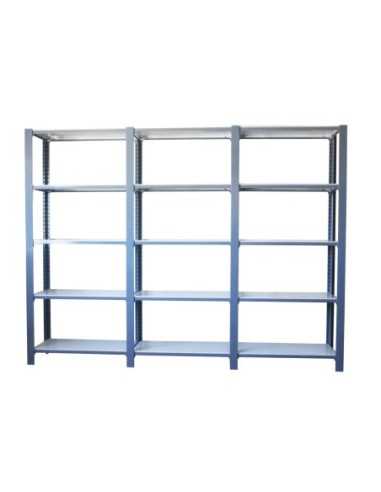 Estantería SIMONRACK Pack officlick 5/300 metal i+a+a oscuro/blanco | Estantería metálica SimonRack para cargas de 300 kg