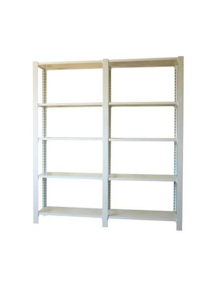 Estantería SIMONRACK Pack officlick 5/300 wood i+a blanco/blanco | Estantería metálica SimonRack para cargas de 300 kg