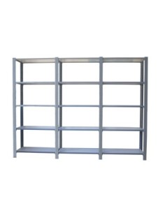 Estantería SIMONRACK Pack officlick 5/300 wood i+a+a gris/blanco | Estantería metálica SimonRack para cargas de 300 kg