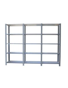Estantería SIMONRACK Pack officlick 5/300 wood i+a+a gris/blanco | Estantería metálica SimonRack para cargas de 300 kg