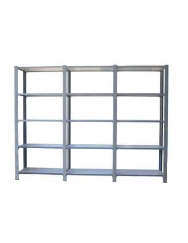 Estantería SIMONRACK Pack officlick 5/300 wood i+a+a gris/blanco | Estantería metálica SimonRack para cargas de 300 kg