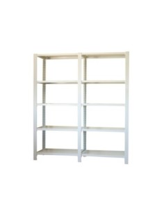 Estantería SIMONRACK Pack officlick 5/400 metal i+a blanco/blanco | Estantería metálica SimonRack para cargas de 300 kg