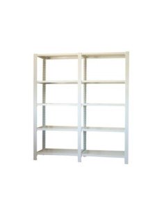 Estantería SIMONRACK Pack officlick 5/400 metal i+a blanco/blanco | Estantería metálica SimonRack para cargas de 300 kg