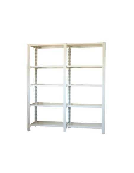 Estantería SIMONRACK Pack officlick 5/400 metal i+a blanco/blanco | Estantería metálica SimonRack para cargas de 300 kg