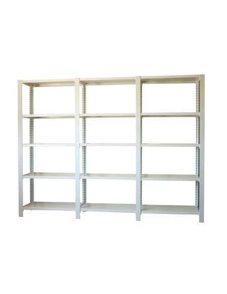 Estantería SIMONRACK Pack officlick 5/400 metal i+a+a blanco/blanco | Estantería metálica SimonRack para cargas de 300 kg