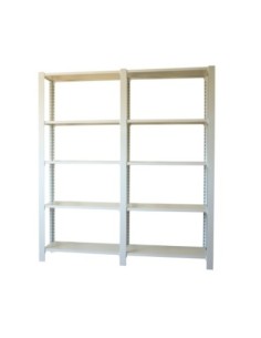 Estantería SIMONRACK Pack officlick 5/400 wood i+a blanco/blanco | Estantería metálica SimonRack para cargas de 300 kg
