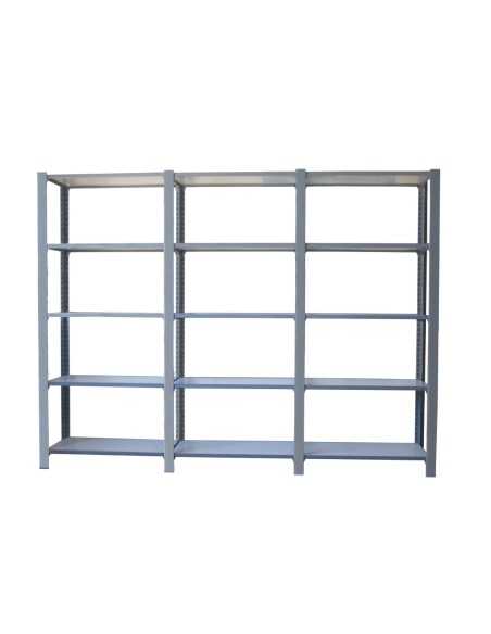 Estantería SIMONRACK Pack officlick 5/400 wood i+a+a gris/blanco | Estantería metálica SimonRack para cargas de 300 kg