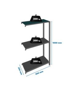 Estantería SIMONRACK Officlick 3/300 metal a.m. Antracita/antracita