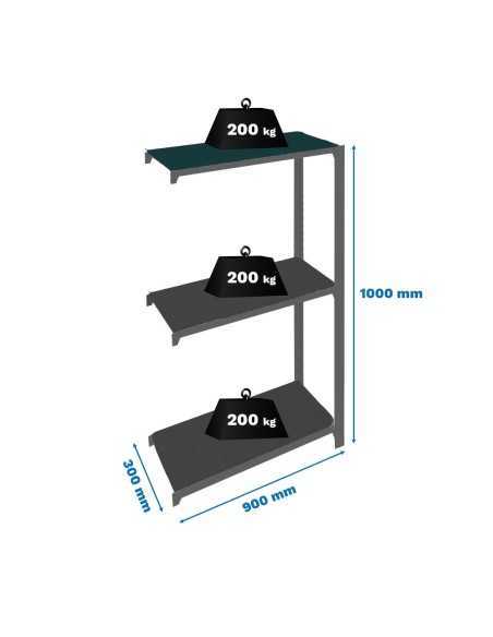 Estantería SIMONRACK Officlick 3/300 metal a.m. Antracita/antracita