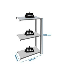 Estantería SIMONRACK Officlick 3/300 metal a.m. Antracita/galva