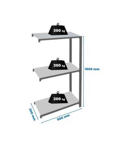 Estantería SIMONRACK Officlick 3/300 metal a.m. Antracita/galva