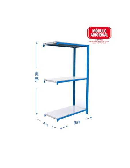 Estantería SIMONOFFICE OFFICLICK 3/300 metal a.m. Azul/blanco | Estantería metálica OFFICLICK sin tornillos para oficina