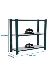 Estantería SIMONRACK Officlick 3/300 metal i.m. Antracita/blanco