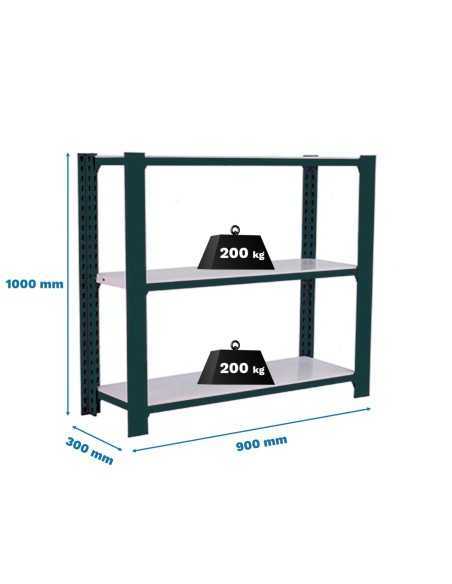 Estantería SIMONRACK Officlick 3/300 metal i.m. Antracita/blanco
