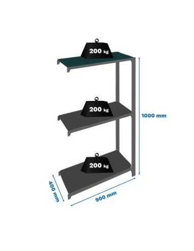 Estantería SIMONRACK Officlick 3/400 metal a.m. Antracita/antracita