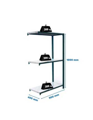 Estantería SIMONRACK Officlick 3/400 metal a.m. Antracita/blanco
