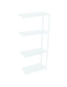Estantería SIMONOFFICE OFFICLICK 4/300 metal a.m. Blanco/blanco | Estantería metálica OFFICLICK sin tornillos para oficina