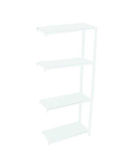 Estantería SIMONOFFICE OFFICLICK 4/300 metal a.m. Blanco/blanco | Estantería metálica OFFICLICK sin tornillos para oficina
