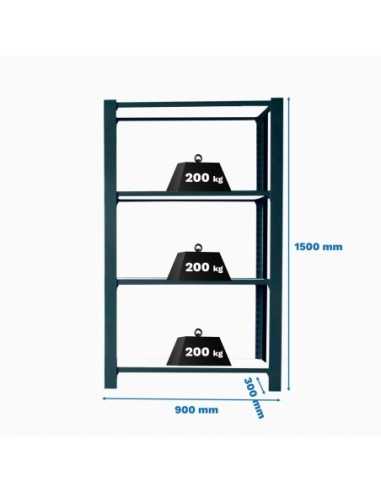 Estantería SIMONRACK Officlick 4/300 metal i.m. Antracita/blanco
