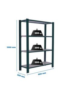Estantería SIMONRACK Officlick 4/300 metal i.m. Antracita/galva