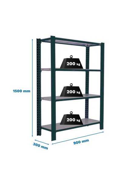 Estantería SIMONRACK Officlick 4/300 metal i.m. Antracita/galva