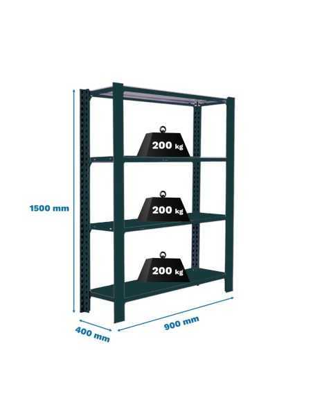 Estantería SIMONRACK Officlick 4/400 metal i.m. Antracita/antracita