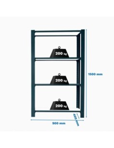 Estantería SIMONRACK Officlick 4/400 metal i.m. Antracita/blanco
