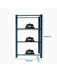 Estantería SIMONRACK Officlick 4/400 metal i.m. Antracita/blanco